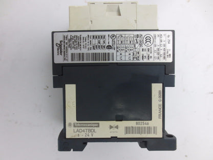SCHNEIDER / TELEMECANIQUE LAD4TBDL w/ LC1D09 CONTACTOR 24V3