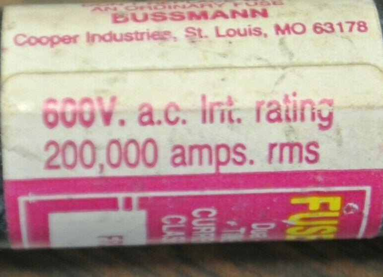 / BUSS FRS-R-5 FUSETRON DUAL-ELEMENT TIME-DELAY RK5 FUSES 5A 600V***LOTOF9***2