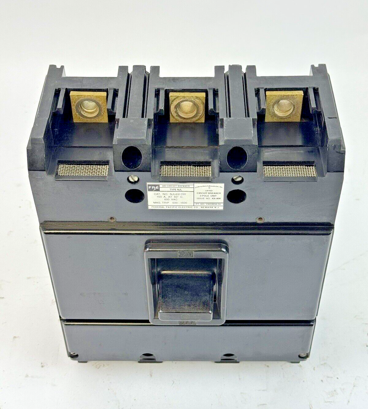 FPE - NJL631150 - MOLDED CASE CIRCUIT BREAKER - 150 A, 3 POLE, 600 VAC - NEW3
