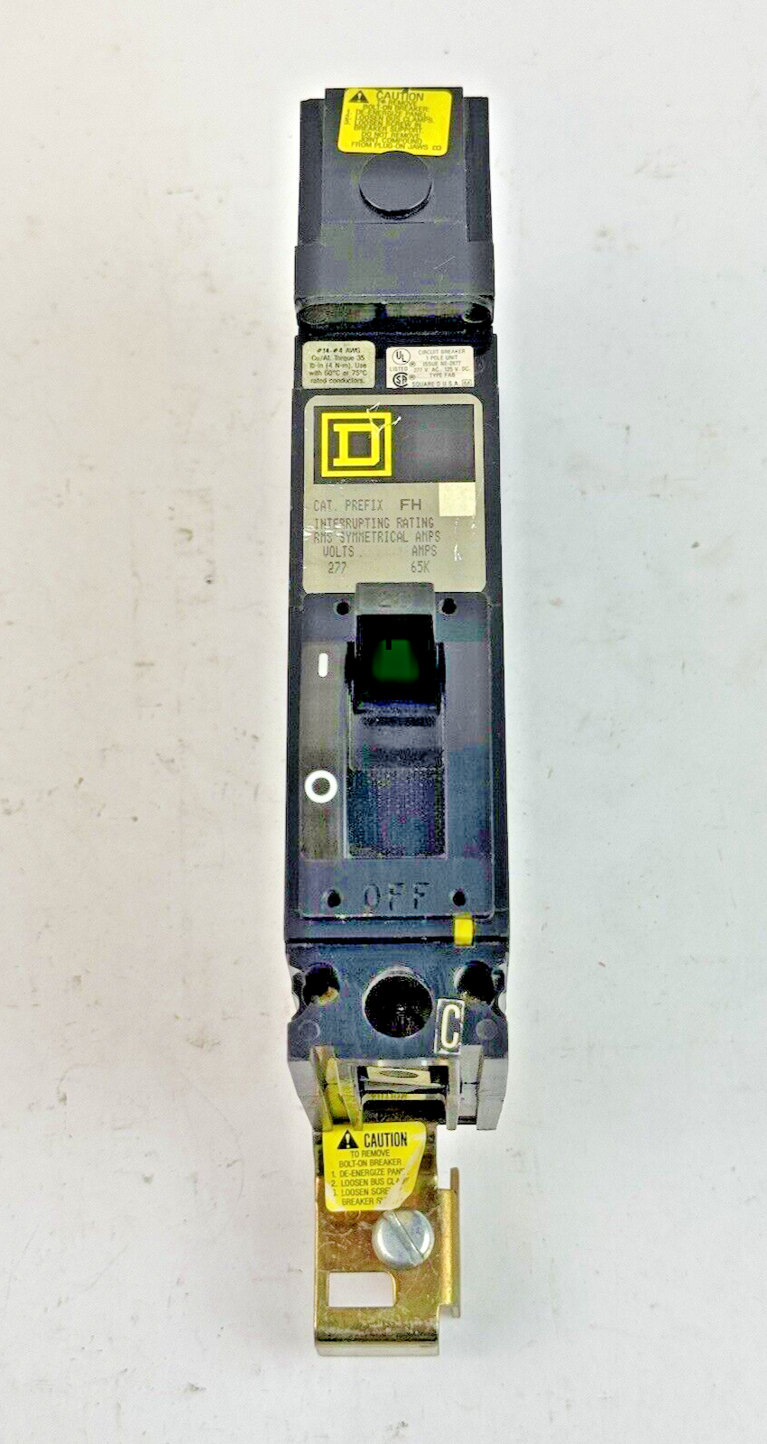 SQUARE D - FHB16020C - I-LINE MOLDED CASE CIRCUIT BREAKER - 1 POLE/ 20 A/ 277VAC1