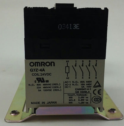 2 Omron relay G7Z-4A , 24Vdc - G7Z4A (two mounted) (NEW SURPLUS)2