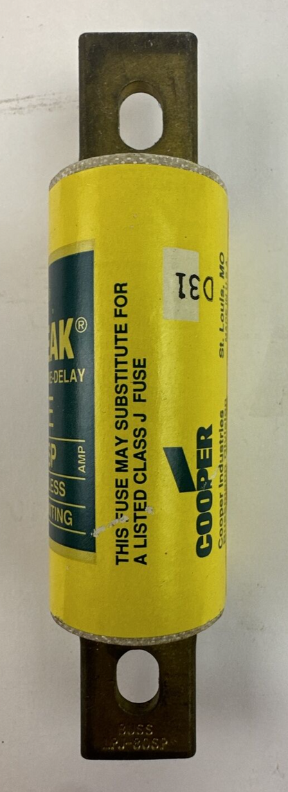 BUSS LPJ-80SP 600VAC 80A LOW-PEAK DUAL-ELEMENT TIME DELAY CLASS J2