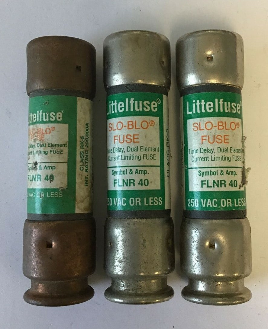 LITTELFUSE FLNR40 SLO-BLO CLASS RK5 250VAC 125VDC TIME DELAY ***LOTOF3***0