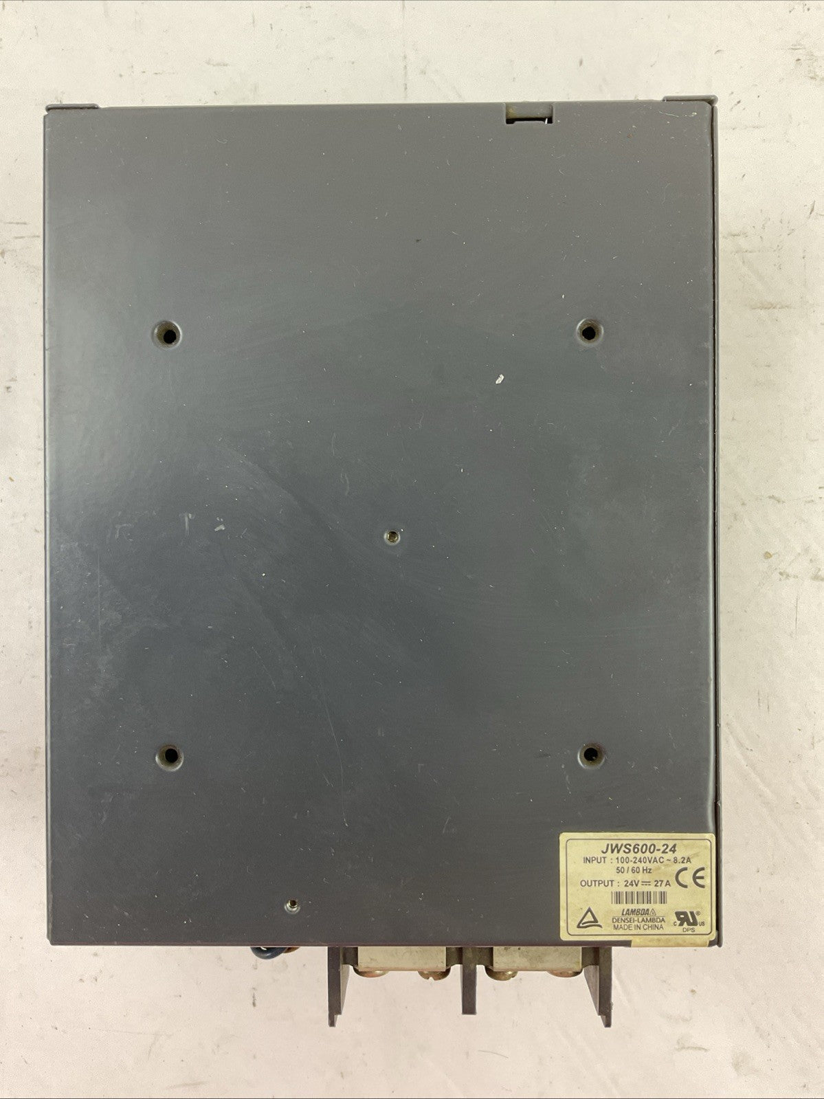 LAMBDA JWS600-24 POWER SUPPLY OUTPUT 24VDC 27A INPUT 100-240VAC 8.2A 50/60HZ3