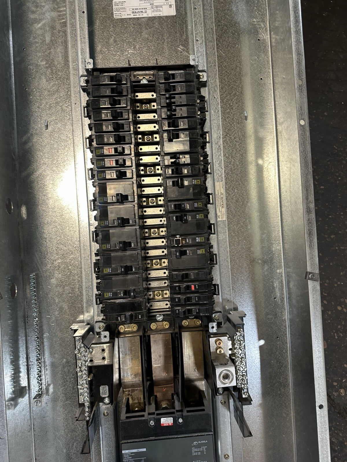 Square D NQ442L4C Main Panelboard 400A 240 VAC 48VDC 3PH LAL36400 NC62VS NQMB4LA7