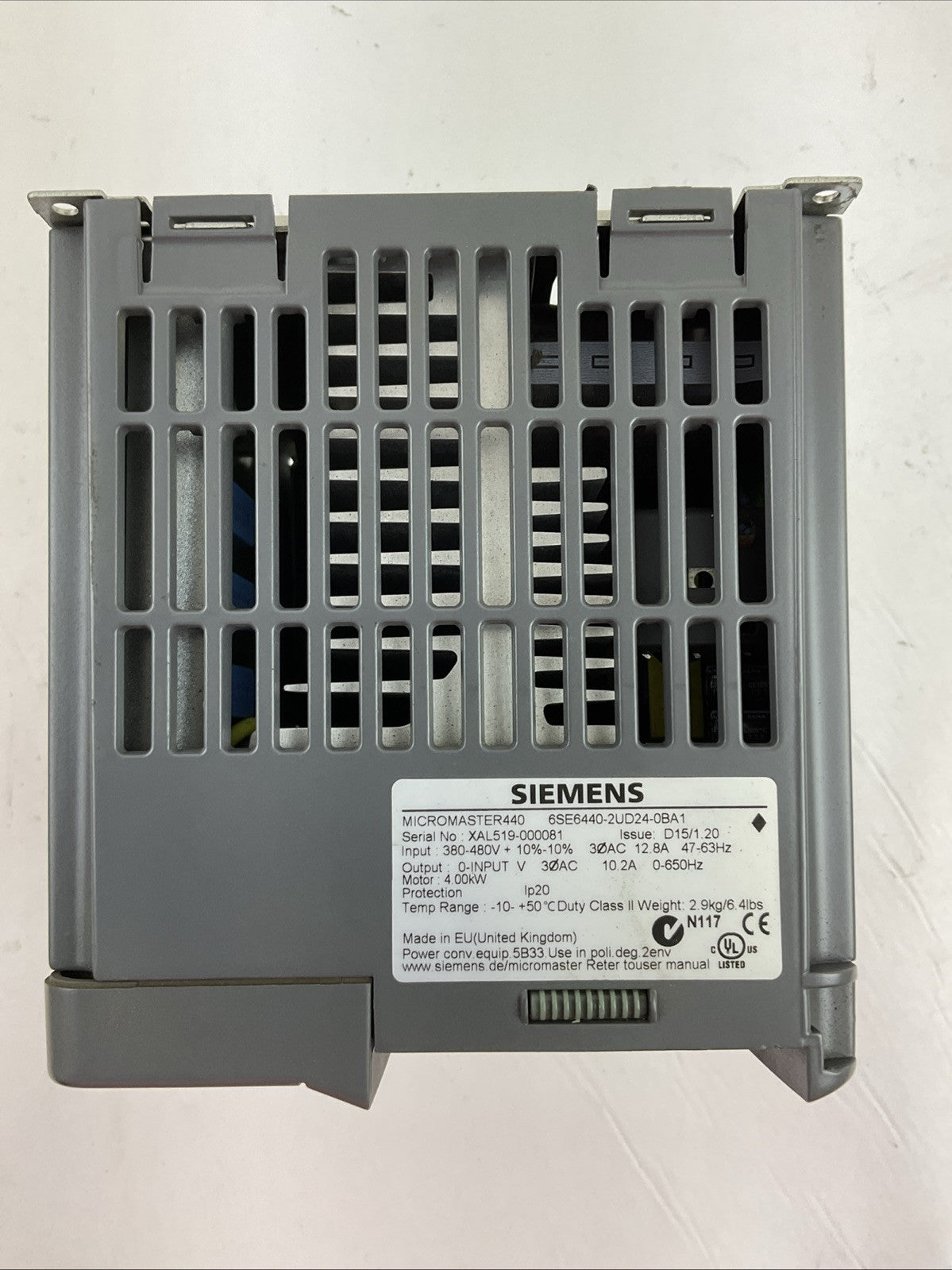 SIEMENS MICROMASTER440 1P 6SE6440-2UD24-0BA1 AC DRIVE5