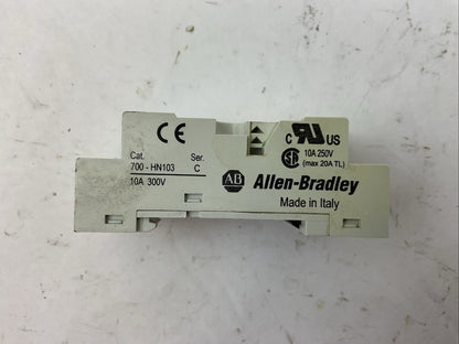ALLEN BRADLEY 700-HN103 SER C RELAY SOCKET 10A 300V (LOT OF 5)2