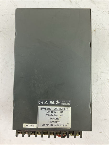 NEMIC-LAMBDA EWS 300-24 POWER SUPPLY 24VDC 14A INPUT 100-120/200-240VAC 8/4A1