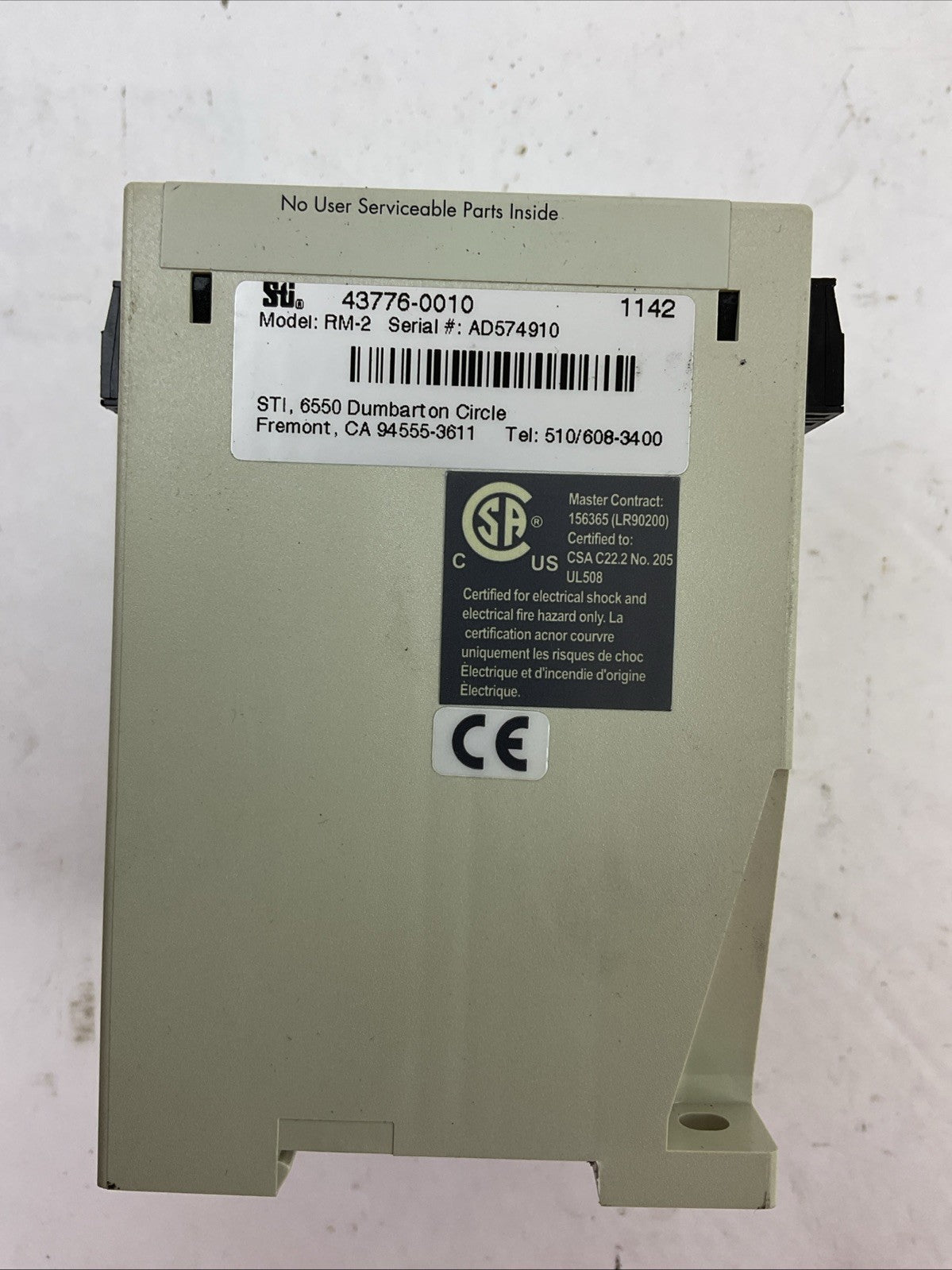 STI 43776-0010 SAFETY RELAY RM-2 INPUT 24VDC OUTPUT 250VAC1