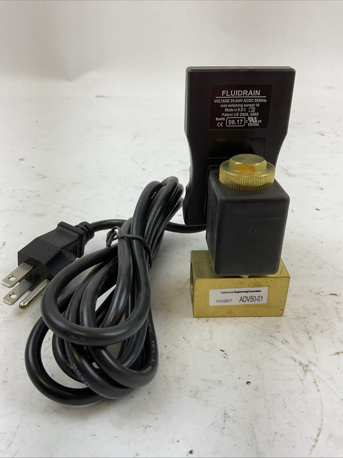 COMPRESSOR ENGINEERING CORPORATION ADV50-1 1/2" NPT  115VAC 230PSI SOLENOID TIME4