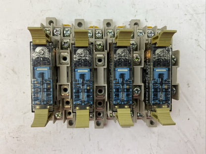 OMRON P7SA-10F RELAY BASE 20A 288VAC G7SA-3A1B RELAY 24VDC (LOT OF 4)0