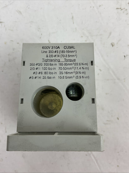 WEIDMULLER WPDB POWER DISTRIBUTION BLOCK 600V 310A (LOT OF 3)2