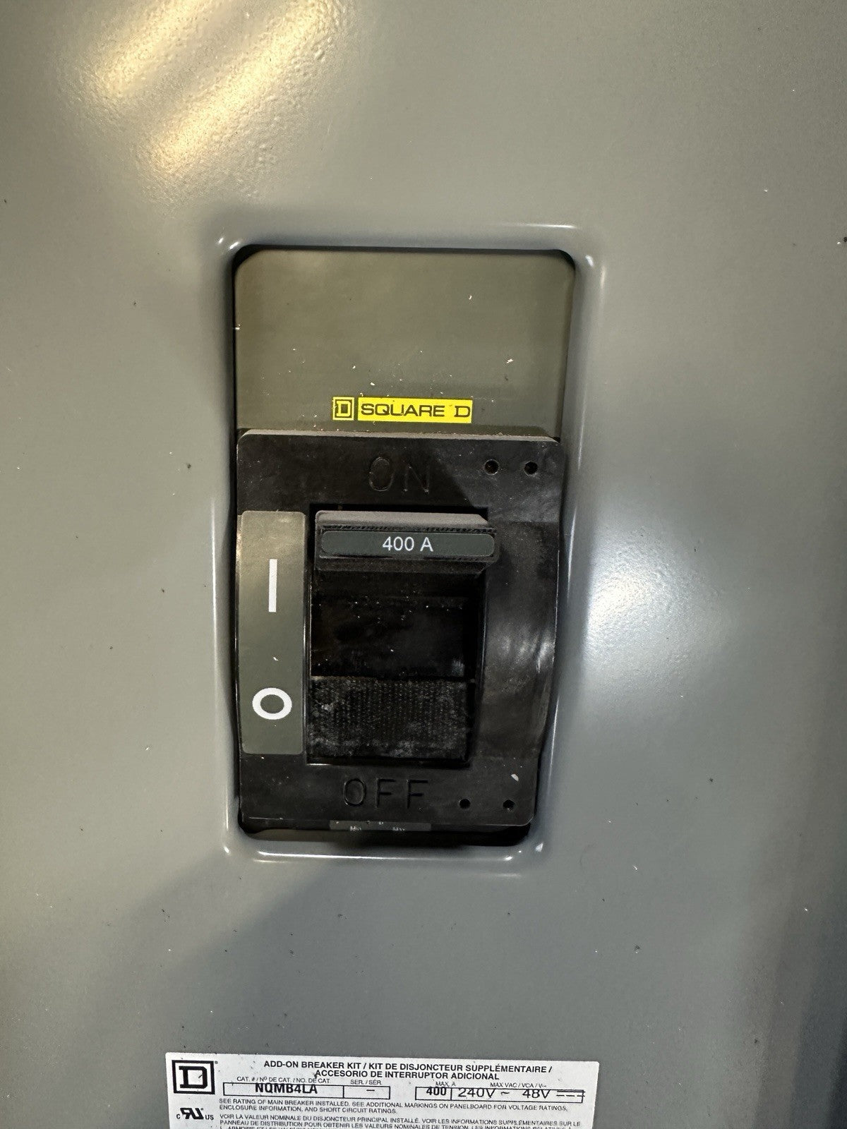 Square D NQ442L4C Main Panelboard 400A 240 VAC 48VDC 3PH LAL36400 NC62VS NQMB4LA2