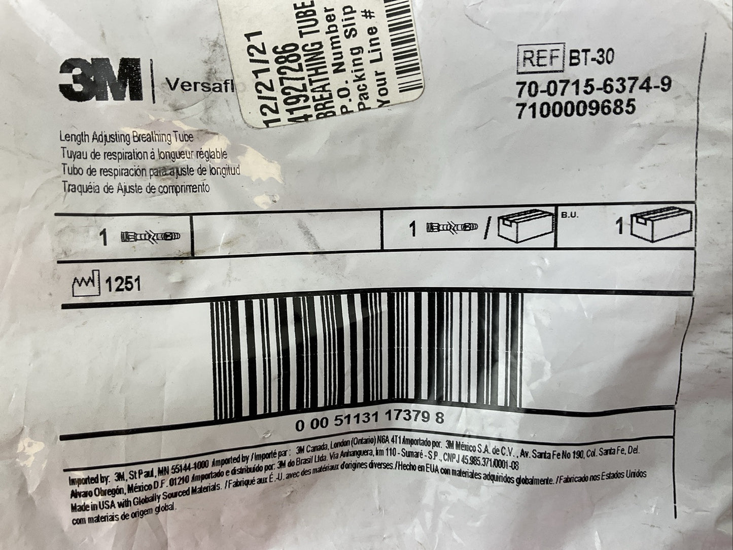 3M BT-30 ADJUSTING BREATHING TUBE1