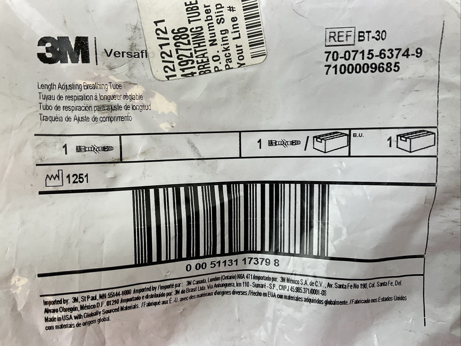 3M BT-30 ADJUSTING BREATHING TUBE1