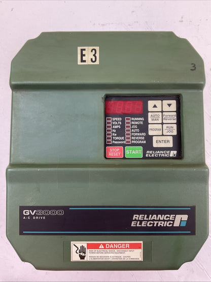 RELIANCE ELECTRIC 10V4260 AC DRIVE 10HP / 7.5KW OUTPUT 380-460VAC 14.2A0