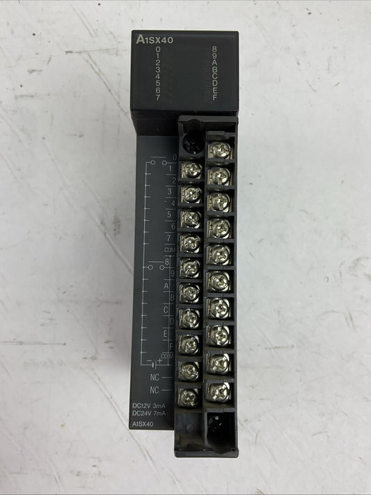 MITSUBISHI A1SX40 INPUT UNIT 12/24VDC 3/7mA0