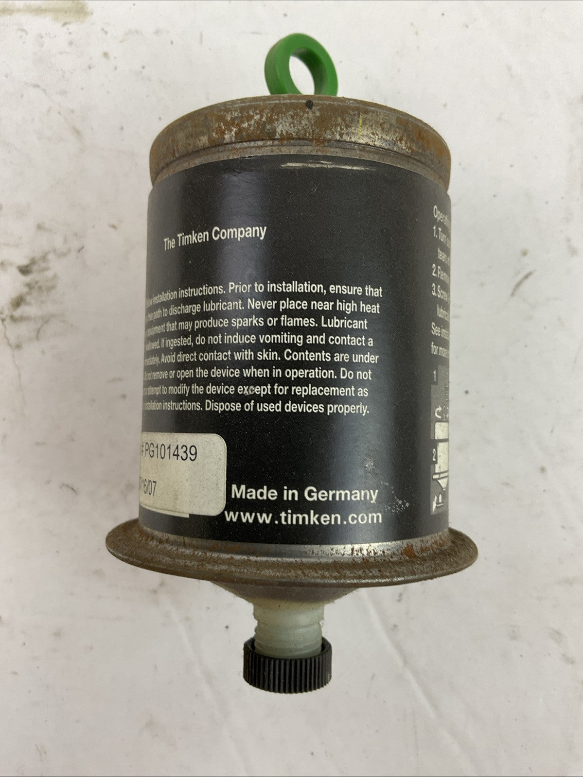 TIMKEN PG101439 G-POWER / M-POWER SINGLE-POINT GAS LUBRICATOR4