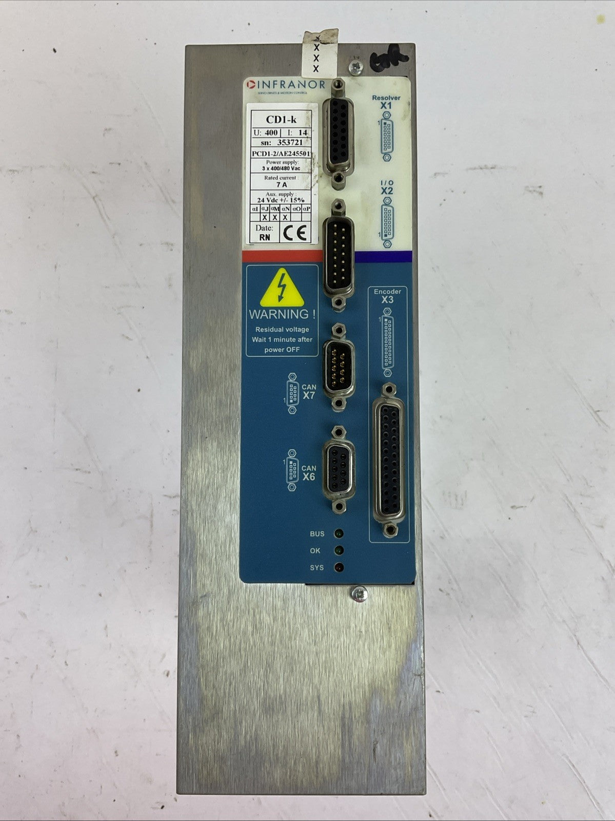 INFRANOR CD1-K PCD1-2/AE245501 SERVO DRIVE CD1-K 400/140