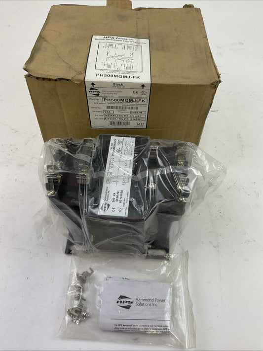 HAMMOND POWER SOLUTIONS PH500MQMJ-FK TRANSFORMER 500VA PRI 240X480 SEC 120X240