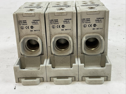 BUSSMANN PDBFS220 POWER DISTRIBUTION BLOCK 600V 175A (LOT OF 3)5