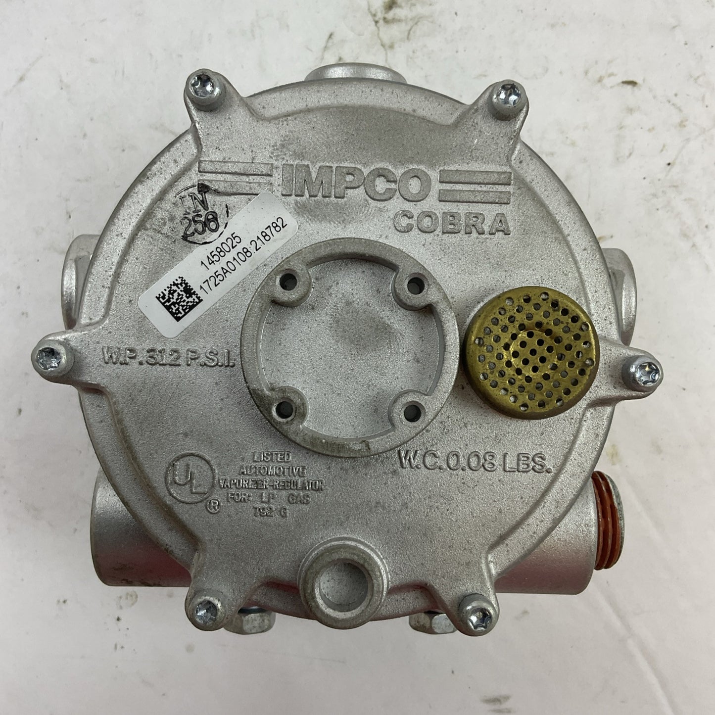 YALE 580002399 CONVERTOR REGULATOR IMPCO COBRA W.P .321 P.S.I. W.C.0.08 LBS