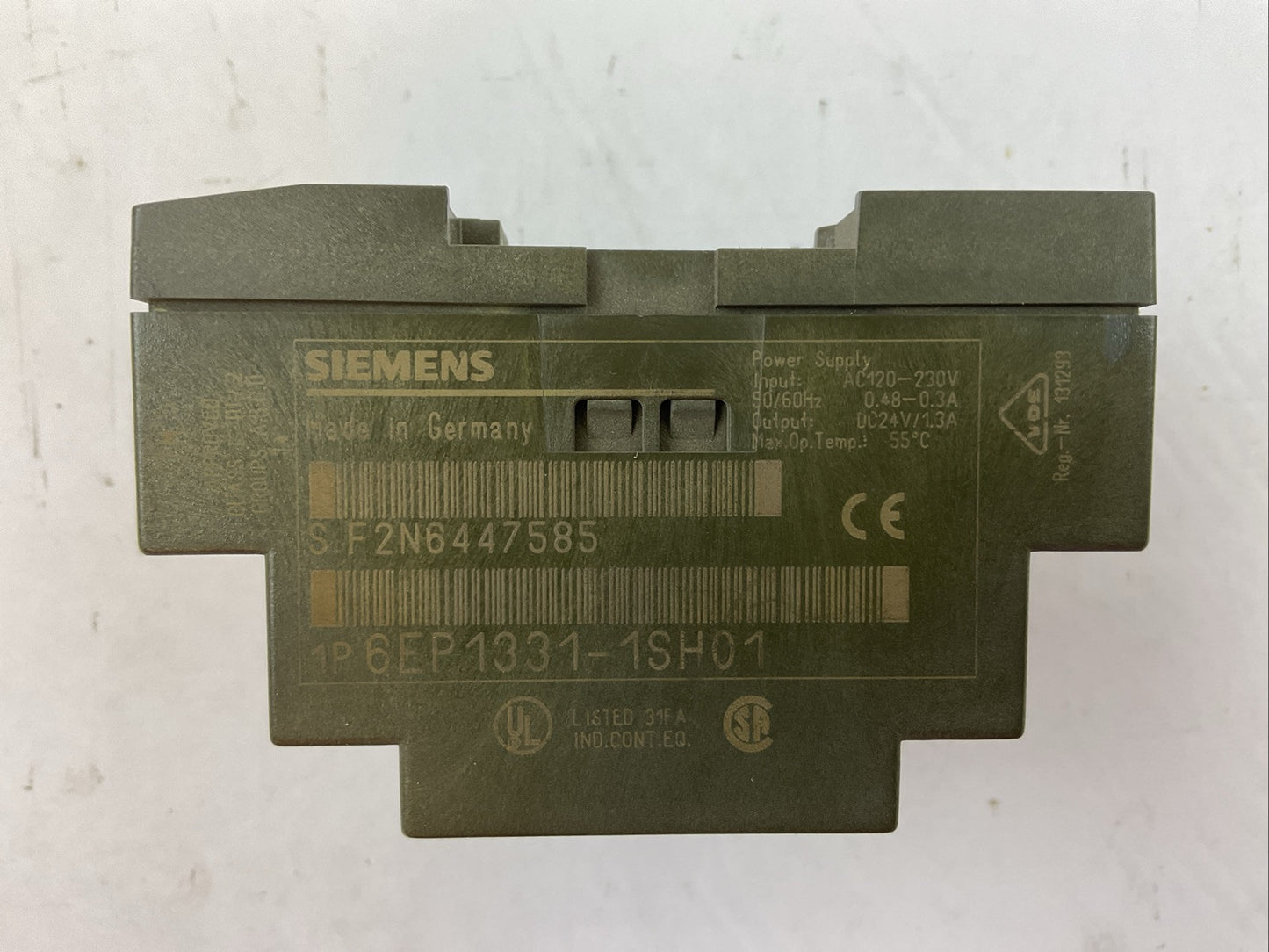 SIEMENS 1P 6EP1331-1SH01 POWER SUPPLY OUTPUT 24VDC 1.3A INPUT 120-230VAC