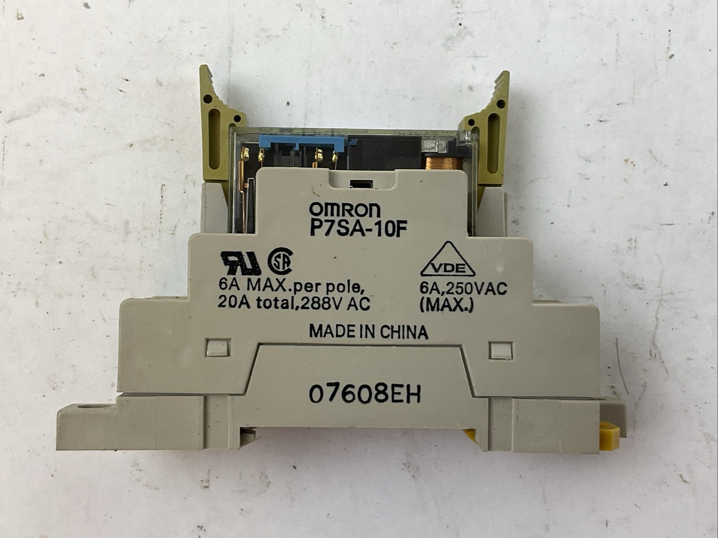 OMRON P7SA-10F RELAY BASE 20A 288VAC G7SA-3A1B RELAY 24VDC (LOT OF 4)5