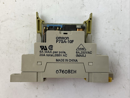 OMRON P7SA-10F RELAY BASE 20A 288VAC G7SA-3A1B RELAY 24VDC (LOT OF 4)5