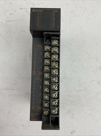 MITSUBISHI A1SY50 OUTPUT UNIT 12/24VDC 0.5/2.0A0