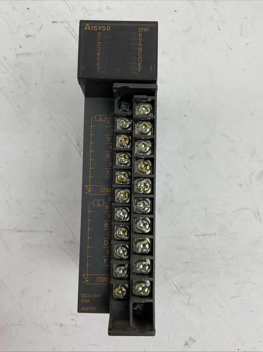 MITSUBISHI A1SY50 OUTPUT UNIT 12/24VDC 0.5/2.0A0