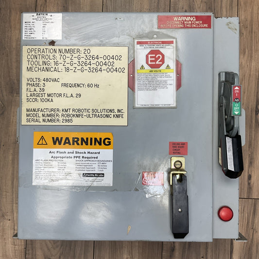 DAYKIN STDAB1-05U TRANSFORMER DISCONNECT 1000VA PRI 480V 2.3A SEC 120V 8.3A 1PH0